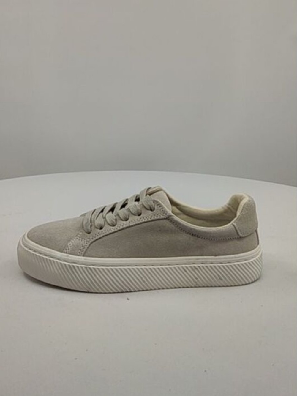 Quince Beige Suede Platform Sneakers